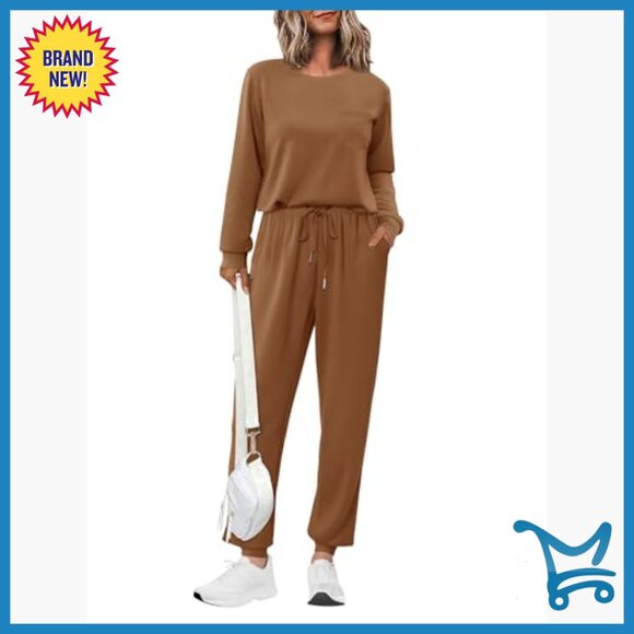 Women's Long Sleeve Sweatsuit Set, Athletic Fit, Polyester Rayon Blend - Picture 3 of 5